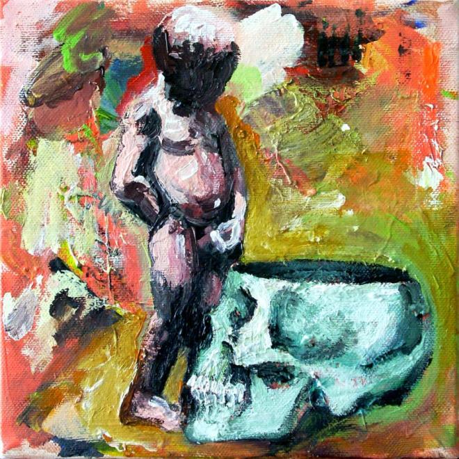 "Spoliazione", acrilico su tela, cm.20x20, 2011