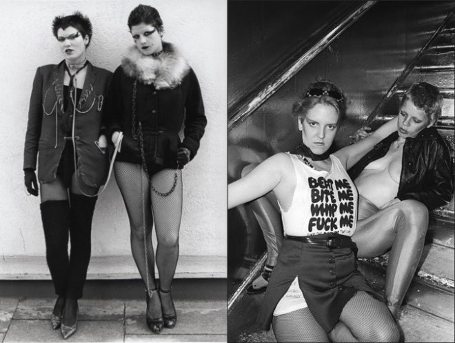 "Vere" punk girls nella Londra di fine anni '70. Si noti la leggerisssssssssima differenza con quelle in testa al post...