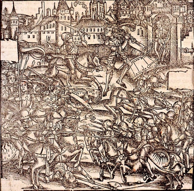 Hans Baldung Grien, “Ville assiégée pendant la guerre des Paysans”, 1525.